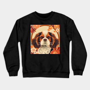 Japanese Spaniel in 70's Crewneck Sweatshirt